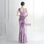 In Stock:Ship in 48 Hours Sexy Purple Sequins Beading Party Dress