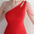 In Stock:Ship in 48 Hours Red Split One Shoulder Beading Party Dress