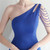 In Stock:Ship in 48 Hours Royal Blue Split One Shoulder Beading Party Dress