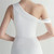 In Stock:Ship in 48 Hours White One Shoulder Party Dress
