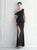 In Stock:Ship in 48 Hours Black Split One Shoulder Party Dress