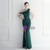 In Stock:Ship in 48 Hours Green Split One Shoulder Party Dress
