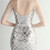 In Stock:Ship in 48 Hours Apricot Silver Sequins Beading Split Party Dress