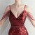 In Stock:Ship in 48 Hours Burgundy Split Sequins Beading Party Dress