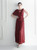 In Stock:Ship in 48 Hours Burgundy Sequins Beading Perspective Party Dress	