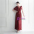 In Stock:Ship in 48 Hours Burgundy Sequins Beading Perspective Party Dress	