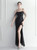 In Stock:Ship in 48 Hours Black Sequins Backless Beading Party Dress