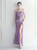 In Stock:Ship in 48 Hours Purple Sequins Backless Beading Party Dress