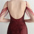 In Stock:Ship in 48 Hours Burgundy Sequins Beading Mini Party Dress