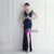 In Stock:Ship in 48 Hours Navy Blue Mermaid Beading Party Dress