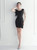 In Stock:Ship in 48 Hours Sexy Black Sequins Beading Mini Party Dress