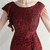 In Stock:Ship in 48 Hours Sexy Burgundy Sequins Beading Mini Party Dress