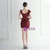 In Stock:Ship in 48 Hours Sexy Burgundy Sequins Beading Mini Party Dress