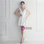 In Stock:Ship in 48 Hours White V-neck Pleats Beading Short Party Dress