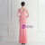 In Stock:Ship in 48 Hours Pink Deep V-neck Pleats Party Dress