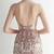 In Stock:Ship in 48 Hours Gold Sequins Spaghetti Straps Split Party Dress