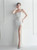 In Stock:Ship in 48 Hours White Sequins Spaghetti Straps Split Party Dress