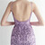 In Stock:Ship in 48 Hours Purple Sequins Spaghetti Straps Split Party Dress