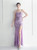 In Stock:Ship in 48 Hours Purple Sequins Spaghetti Straps Split Party Dress