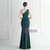 In Stock:Ship in 48 Hours Dark Green One Shoulder Mesh Perspective Party Dress