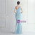 In Stock:Ship in 48 Hours Light Blue One Shoulder Mesh Perspective Party Dress