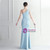 In Stock:Ship in 48 Hours Light Blue One Shoulder Mesh Perspective Beading Party Dress