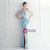 In Stock:Ship in 48 Hours Light Blue One Shoulder Mesh Perspective Beading Party Dress