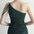 In Stock:Ship in 48 Hours Dark Green Split Sequins Party Dress