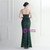 In Stock:Ship in 48 Hours Dark Green Split Sequins Feather Party Dress