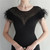 In Stock:Ship in 48 Hours Black Cap Sleeve Feather Party Dress