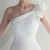 In Stock:Ship in 48 Hours White One Shoulder Beading Split Party Dress
