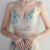 In Stock:Ship in 48 Hours Colorful Apricot Mermaid Sequins Beading Split Party Dress