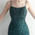 In Stock:Ship in 48 Hours Green Sequins Backless Beading Split Party Dress