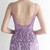 In Stock:Ship in 48 Hours Purple Sequins Backless Beading Split Party Dress