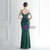 In Stock:Ship in 48 Hours Green White Spaghetti Straps Beading Party Dress