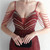 In Stock:Ship in 48 Hours Burgundy Spaghetti Straps Beading Split Party Dress