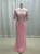 Plus Size Luxurious Long Boat Neck Mother Of The Bride Dresses
