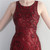 In Stock:Ship in 48 Hours Burgundy Mermaid Sequins Backless Beading Party Dress