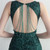 In Stock:Ship in 48 Hours Green Mermaid Sequins Backless Beading Party Dress