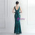 In Stock:Ship in 48 Hours Dark Green Mermaid V-neck Party Dress