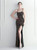 In Stock:Ship in 48 Hours Colorful Black Sequins Cross Straps Party Dress