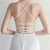 In Stock:Ship in 48 Hours White Sequins Split Cross Straps Party Dress