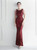 In Stock:Ship in 48 Hours Burgundy Mermaid Open Back Beading Party Dress