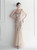 In Stock:Ship in 48 Hours Gold Tulle Sequins Backless Beading Party Dress