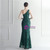 In Stock:Ship in 48 Hours Dark Green One Shoulder Party Dress