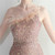 In Stock:Ship in 48 Hours Gold Sequins One Shoulder Feather Party Dress