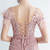 In Stock:Ship in 48 Hours Pink Sequins Feather Split Party Dress