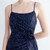 In Stock:Ship in 48 Hours Navy Blue Sequins Pleats Split Party Dress