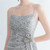 In Stock:Ship in 48 Hours Apricot Silver Sequins Pleats Split Party Dress