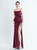 In Stock:Ship in 48 Hours Burgundy Sequins Pleats Split Party Dress